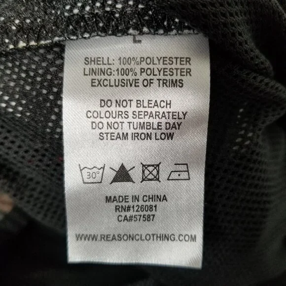 Reason Men's Black Floral Multi Color Hooded Windbreaker Jacket Size Lar… - Picture 7 of 8